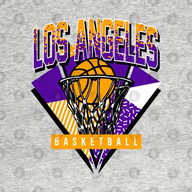 Los Angeles 90 Basketball Throwback by funandgames